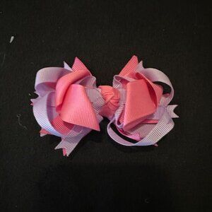 Pink & Purple 4" Boutique Deluxe Bow  5B2240    Handmade NWT Boutique